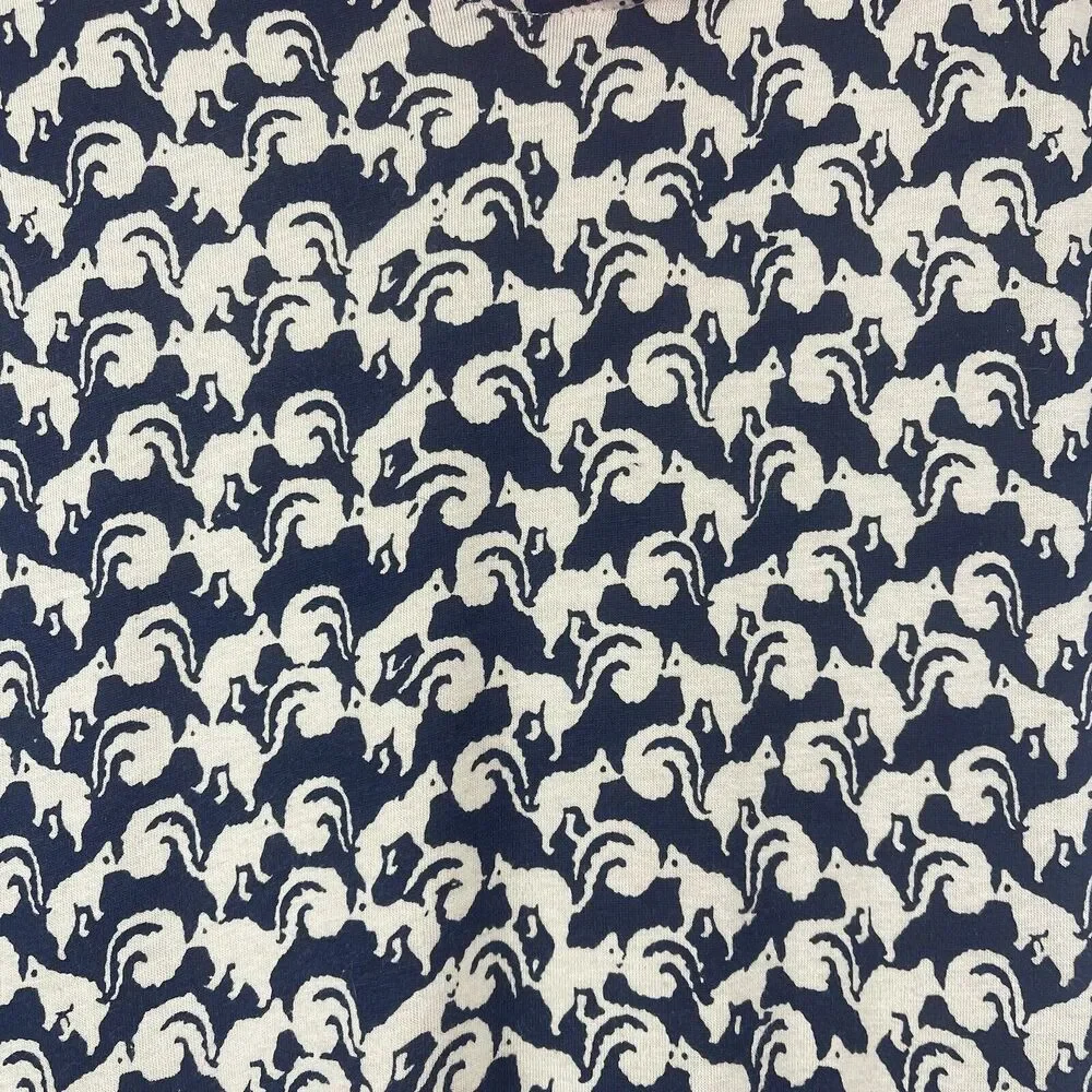 Effie's Heart Navy and Cream Floral Midi Dress with Red Trim - Picture 8 of 15